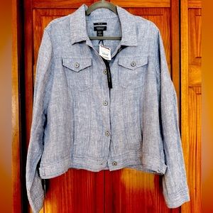 NWT Linen Jean-style Jacket